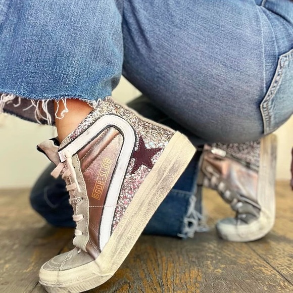 Golden Goose Shoes - Golden Goose Slide High-Top Sneakers Glitter / Star EU 37 US 7